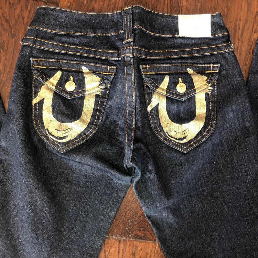 True Religion Dark Wash Bootcut Jeans